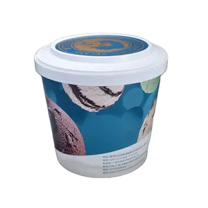 Cubo <span class=keywords><strong>de</strong></span> helado <span class=keywords><strong>de</strong></span> 5,2 L PP con tapa y ASA, logotipo personalizado IML, gran capacidad, reutilizable, duradero - Product Image 1