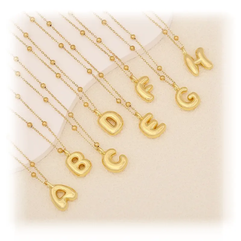 Carline Roestvrij Staal 18K Vergulde Schattige A Tot Z 26 Alfabet Hanger Letter Charmes Eerste Ketting Vrouwen Sieraden