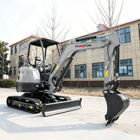 Mini-excavatrice de 2,7 tonnes avec moteur Kubota, excavatrice sur chenilles, petite excavatrice, machine de construction compacte