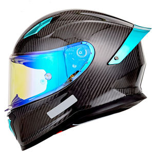 クールライドトレジャー 高級カーボンファイバー フルフェイス オートバイヘルメット ダブルDバックル 新型 K30-765-810 ブラックミラー オールシーズン - Product Image 2