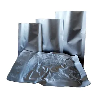 Bolsa de papel de aluminio plateado con tapa abierta, 5x7 cm, almacenamiento de alimentos con sello térmico, bolsa de envasado al vacío