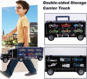Juguete de Camión de Transporte de Aleación con Contenedor Grande, Música, Bomberos e Ingeniería, Set de Juguetes para Niños, Regalos - Product Image 6