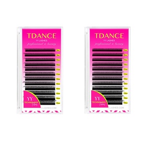 Extensiones de Pestañas de Marca Privada OEM, Curva C/D, 0.07mm, Estilo Fox Slant YY, Extensiones de Pestañas YY Slant Flying - Product Image 1