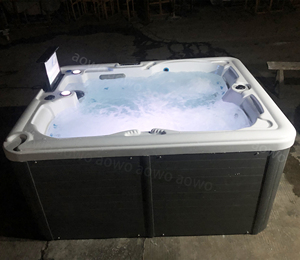 Baignoire extérieure pour 3 personnes Couleur noire whirlpool <span class=keywords><strong>Spa</strong></span> Soaking Deep <span class=keywords><strong>Grand</strong></span> Geyser Over Size Outdoor Yacuzzier Bubble Jets - Product Image 2