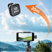 Mikrofon Lavalier Nirkabel Dual 2.4G SXMIC3 AI Peredam Kebisingan dengan Kotak Pengisian Daya untuk iPhone Android Siaran Langsung Vlog