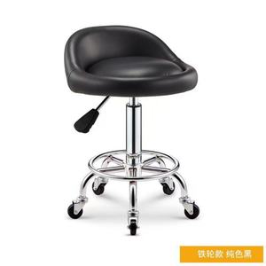 Vente flash 360 °   Chaise de barbier en cuir pivotante, réglage de la hauteur portable, durable, facile à nettoyer, confortable, salon de beauté, bar à ongles - Product Image 1