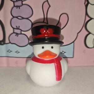 Custom Logo Baby Toys Christmas-Themed Squeeze-Sounding Squishy <b>Bath</b> Floating Toy Plastic Yellow Duck Unisex Wholesale - Product Image 6