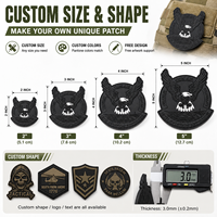 Vente en gros de patchs PVC 3D gaufrés, durables et imperméables, motifs Aigle, pour vestes d'aviation, sacs à dos tactiques et équipements