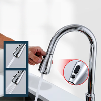 Robinet de cuisine moderne en laiton flexible et extractible, Robinet de lavabo rotatif en acier inoxydable pour légumes, Robinet d'évier de cuisine