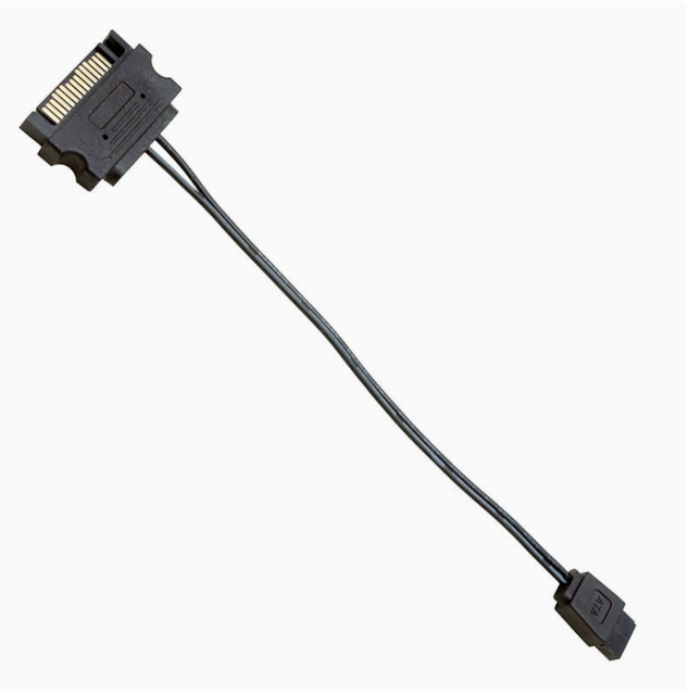 SATA to 6-pin Optical Drive Power Cable, 15-pin Male to 6-pin Male Cable, 22AWG Laptop Optical Drive Cable.