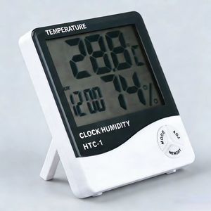 Termometro Digitale Igrometro con Display LCD, <span class=keywords><strong>Misuratore</strong></span> Elettronico di <span class=keywords><strong>Temperatura</strong></span> <span class=keywords><strong>e</strong></span> <span class=keywords><strong>Umidità</strong></span> per Interni - Product Image 1