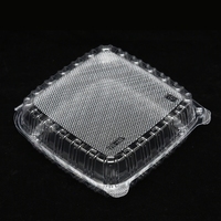 5X5 Inch Wegwerp Deli Doorzichtige Clamshell Voedselcontainer Met Scharnierend Deksel Voor Dessertcake Fruitsalade