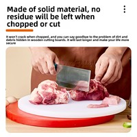 Planche à découper en PE double face épaissie, usage commercial en cuisine, antibactérienne, résistante à la moisissure, antidérapante, design de qualité alimentaire