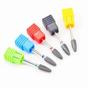5 fraises coniques en carbure de tungstène, tige de 3/32 pouces, pour outil rotatif, polissage dentaire, embouts de perceuse à ongles - Product Image 2
