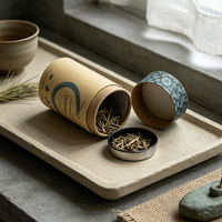 Tube en papier rond personnalisé avec logo pour grains de café, boîte alimentaire de qualité alimentaire pour thé en vrac, herbes, matcha, emballage cadeau écologique
