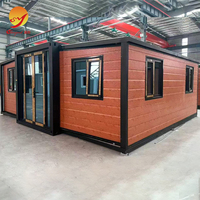 Maison préfabriquée de 30 pieds à bas prix, en stock d'usine, avec 2 chambres, 1 salon, 1 cuisine pour habitation