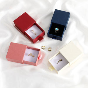 Wholesale Jewelry <b>Storage</b> <b>Boxes</b> High Quantity Texture Paper V-groove Sliding <b>Cardboard</b> Lightweight Modern Square Design Custom - Product Image 4