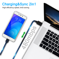 Personalizar 30cm 50cm 1M 1,8 m 3 M USB C enchufe a datos V3 Mini USB Cable de alimentación para cargador de cámara digital