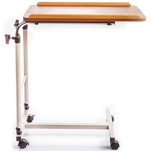 Height Adjustable Medical Bedside Table Movable Hospital Over Bed Table - Product Image 5