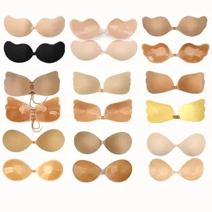 Adhesive Sticky Bra Strapless Invisible Lift Reusable Silicone Bras for  Wedding Party Dress 