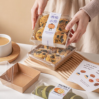 Boîte à emporter pour sandwich jetable Conteneurs en rouleaux suisses Emballage de cuisson avec couvercle transparent Boîte en papier Couvercle en PET