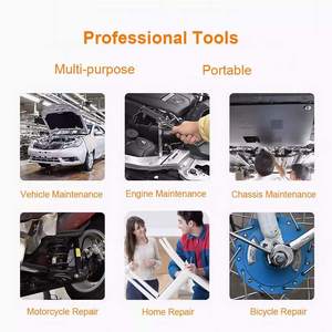 <span class=keywords><strong>40pcs</strong></span> 3/8 inch dụng cụ cầm tay hộp cờ lê cờ lê ổ cắm thiết lập với Ratchet - Product Image 4