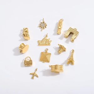 Collection de breloques Icons - Paris, <span class=keywords><strong>Londres</strong></span> et les pyramides d'Égypte, ensemble de breloques inspirées des sites touristiques - Tour Eiffel, Big Ben - Product Image 2
