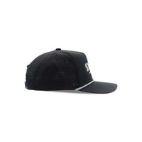 Gorra de Golf Personalizada de 5 Paneles con Cuerdas, Perforaciones y Logos Bordados, Impermeable, con Cierre a Presión