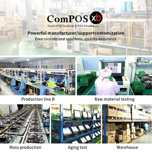 Pos Hệ Thống Màn Hình Kép 15.6 Đôi Màn Hình Cảm Ứng Giá Rẻ Pos Thu Ngân Điện Dung Màn Hình Thiết Bị Đầu Cuối POS1520D - Product Image 6