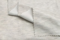 Tissu interlock brossé en mélange T/R/CA/laine 240GSM, tricot brossé double face 74 pouces pour sous-vêtements thermiques et couche de base d'hiver