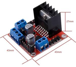 โมดูลขับมอเตอร์สะพานคู่ L298N L298สเต็ปเปอร์มอเตอร์ DC อัจฉริยะอุปกรณ์เสริมสำหรับรถหุ่นยนต์ - Product Image 3