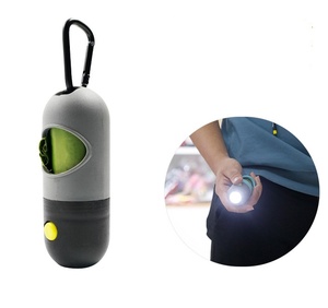 Distributeur de sacs à déjections pour animaux de compagnie, capsule d'éclairage LED portable pour l'extérieur, accessoires de nettoyage écologiques pour chiens et chats - Product Image 1