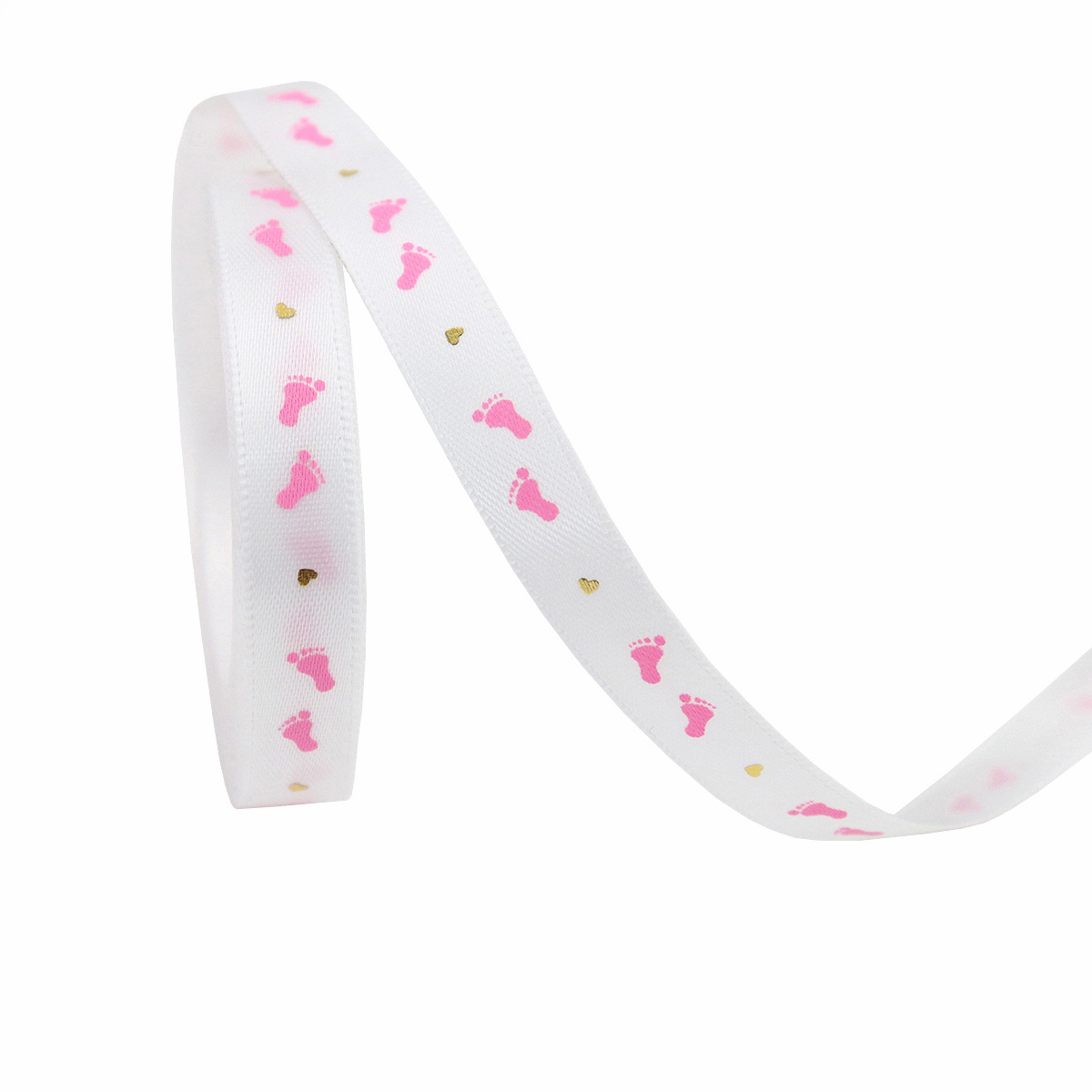 Empreinte de bébé-blanc-1 cm * 10 yards