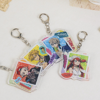 Vente en gros de porte-clés en acrylique personnalisés, porte-clés en acrylique miniatures imprimés par UV, fabrication DIY