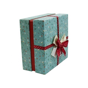 Wholesale rigid cardboard paper box base and lid Packaging Boxes lid and base box with ribbon - Product Image 3