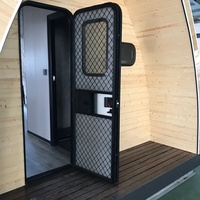 Maison préfabriquée en bois à toit en pente, style triangle, pour hôtel, station balnéaire, vacances, camping, maison mobile, terrasse, prête à l'emploi