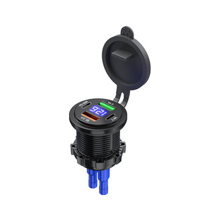 ที่ชาร์จในรถยนต์ 4 พอร์ต PD QC3.0 ชาร์จเร็ว 12-24V ที่ชาร์จโทรศัพท์มือถืออเนกประสงค์พร้อมจอแสดงผลดิจิตอล - Product Image 3