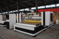 Machine de sculpture sur bois pour la fabrication de meubles de cabinet M-SHINE 2142, table de chargement et de déchargement automatique, routeur CNC ATC