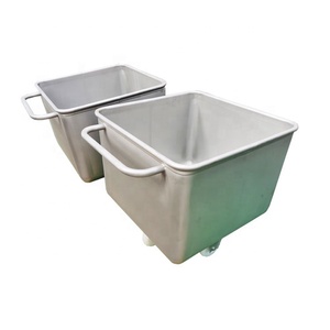 Poubelles fourre-tout alimentaires industrielles qualité alimentaire 200l 304 acier inoxydable poubelle à viande chariot <span class=keywords><strong>buggy</strong></span> bacs à viande avec roues - Product Image 6