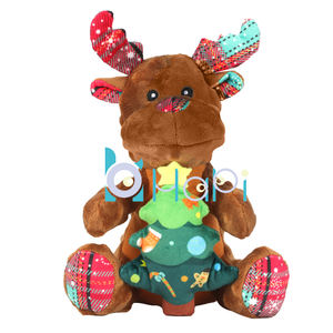 Jouets pour chiens <span class=keywords><strong>de</strong></span> Noël personnalisés en gros, nouveaux jouets en peluche interactifs <span class=keywords><strong>de</strong></span> luxe durables, jouets à mâcher pour chiens en forme d'élan qui câline un arbre - Product Image 5