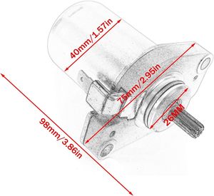 Moteur de démarrage électrique sans balais 12V pour moto, compatible Yamaha Naked <span class=keywords><strong>Pepe</strong></span> 50 491 Sport ST Superbike K2 19240011A0 - Product Image 6