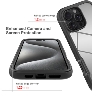 Trong Suốt Cover Quay Lại Cứng Acrylic TPU Bumper Điện Thoại Trường Hợp Đối Với iPhone 16 15 14 13 12 11 Pro Max Chống Sốc Và Độ Bền Cao - Product Image 4