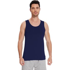 Camiseta sin mangas de bambú y viscosa para hombre, cuello redondo, suave, sin mangas, absorbe la humedad, tallas S a XXL, venta al por mayor - Product Image 5