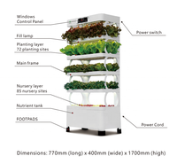 Planteur de jardin intelligent led de vente chaude élèvent des microgreens légers et le système hydroponique complet de serre verticale