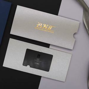 Porta Carte <span class=keywords><strong>VIP</strong></span> di Lusso Personalizzato con Logo in Stampa Oro, Busta Porta Tessere in Carta, Stampa Personalizzata Esclusiva per <span class=keywords><strong>VIP</strong></span> - Product Image 1