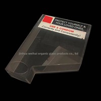 Boîte de rangement et de présentation de préservatifs en acrylique avec serrure, transparente, noire et blanche, Jinhua ALD-8042902, vente directe d'usine