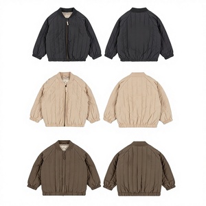 เสื้อแจ็คเก็ตเบสบอลเด็กชายแบบใหม่สำหรับฤดูใบไม้ร่วงและฤดูหนาว ปักลายสวยงาม เป็นมิตรต่อสิ่งแวดล้อม ผลิตจากผ้าฝ้าย 100% บรรจุใยสังเคราะห์ 90% ขายส่ง - Product Image 2