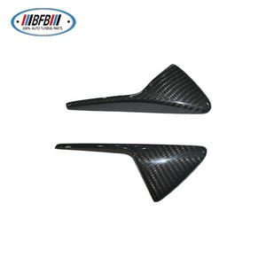 ช่องระบายอากาศด้านข้างสำหรับกล้อง <span class=keywords><strong>Tesla</strong></span> รุ่น<span class=keywords><strong>3</strong></span> S <span class=keywords><strong>X</strong></span> ฝาครอบป้องกันด้านข้าง2ชิ้นคาร์บอนไฟเบอร์แห้งจริง - Product Image 5