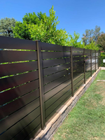 Panneaux de clôture horizontaux en aluminium pour extérieur avec finition résistante à la corrosion pour la sécurité des cours