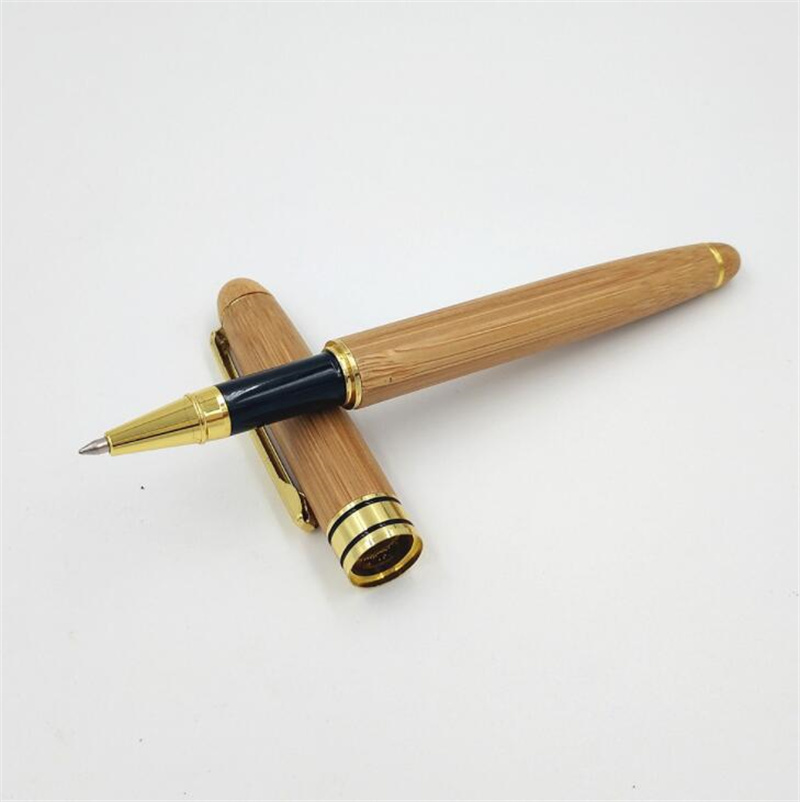 Оптовая продажа, Бамбуковая ручка, перьевая ручка 0,5, черные сменные роликовые ручки
